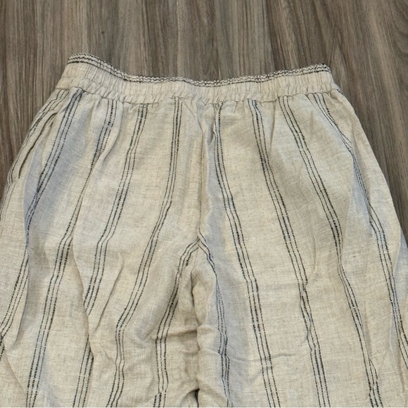 Zara Striped Linen Blend Wide Leg Pants - Picture 7 of 9